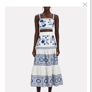Alexis Deanna skirt and Olva embroidered crop top set